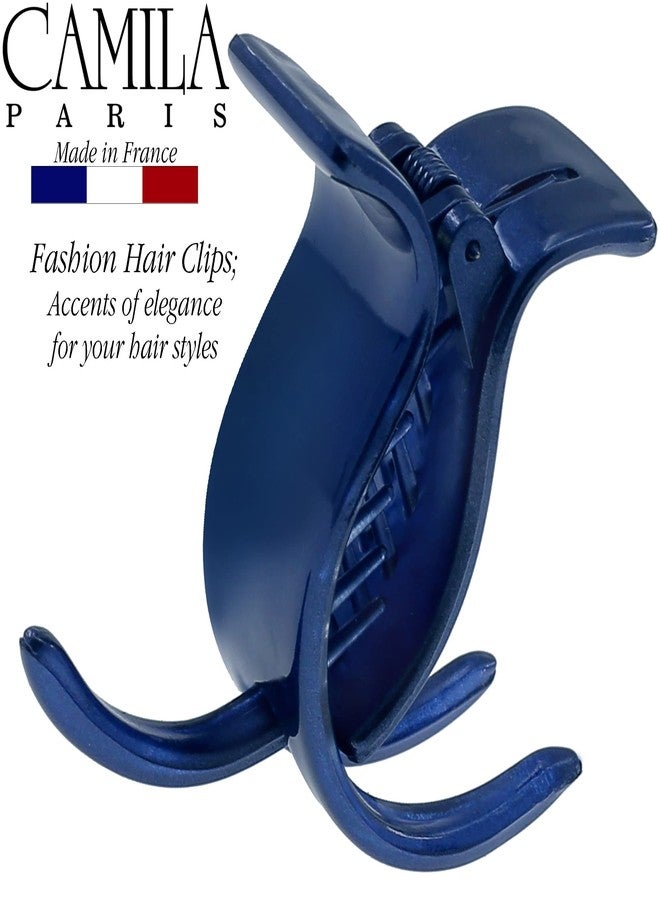 Camila Paris CP2419 French Hair Clip for Women, Blue, 3 Teeth Ponytail Holder, Girls Hair Claw Clips Jaw Fashion Durable Styling Hair Accessories for Women, Strong Hold No Slip Grip, Made in France - Image 4